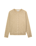 Pure Cashmere Crew Neck Button Front Cardigan