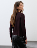 Pure Cashmere Crew Neck Button Front Cardigan
