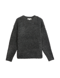 Textured Crew Neck Relaxed Jumper