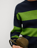 Soft Touch Striped Crew Neck Jumper