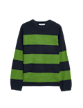Soft Touch Striped Crew Neck Jumper