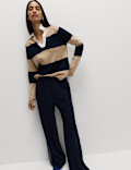 Soft Touch Striped Knitted Rugby Top