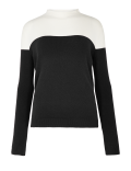 Soft Touch Colour Block Funnel Neck Jumper