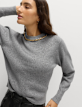 Ribbed Crew Neck Jumper