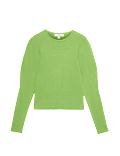 Ribbed Crew Neck Fitted Knitted Top