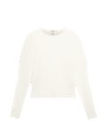 Ribbed Crew Neck Fitted Knitted Top