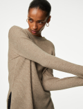 Merino Wool With Cashmere Ribbed Jumper