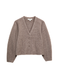 V-Neck Waisted Slim Fit Cardigan