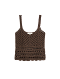 Cotton Rich Pointelle Scallop Edge Knitted Vest