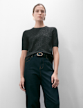 Merino Wool Rich Knitted Top with Cashmere