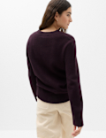 V-Neck Relaxed Jumper With Wool