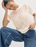 Cotton Rich Textured Knitted Top