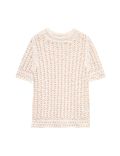 Cotton Rich Textured Knitted Top
