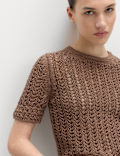 Cotton Rich Textured Knitted Top