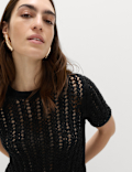 Cotton Rich Textured Knitted Top