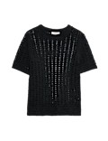 Cotton Rich Textured Knitted Top