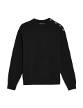 Soft Touch Crew Neck Button Detail Jumper
