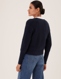 Soft Touch Cable Knit V-Neck Cardigan