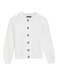 Soft Touch Cable Knit Collared Cardigan