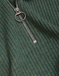 Soft Touch Ribbed Funnel Neck Jumper
