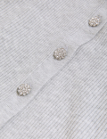 Ribbed Collared Cardigan