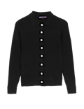 Ribbed Collared Cardigan