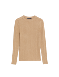 Ribbed Crew Neck Fitted Knitted Top