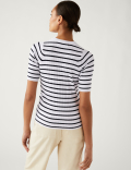 Striped Crew Neck Knitted Top