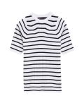 Striped Crew Neck Knitted Top