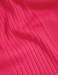 Ribbed Crew Neck Knitted Top