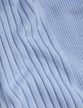 Ribbed Crew Neck Knitted Top