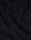 Ribbed Crew Neck Knitted Top