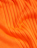 Ribbed Crew Neck Knitted Top