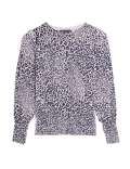 Animal Print Crew Neck Jumper