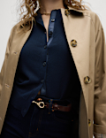 Crew Neck Button Front Cardigan