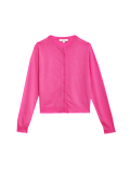 Crew Neck Button Front Cardigan