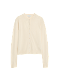 Crew Neck Button Front Cardigan