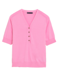 Cotton Rich Short Sleeve Knitted Top