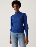Sparkly Funnel Neck Jumper
