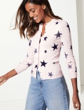 Star Print Cardigan