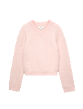 Wool Blend V-Neck Jumper with Mohair
