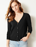 V-Neck Button Detailed Cardigan