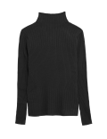 Ribbed Funnel Neck Jumper