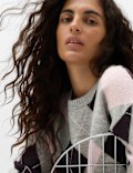 Argyle Crew Neck Relaxed Jumper