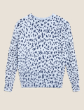 Floral Crew Neck Fitted Jumper