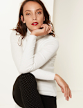 Ribbed Roll Neck Jumper