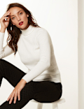Ribbed Roll Neck Jumper