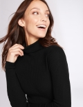 Ribbed Roll Neck Jumper