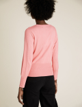 Textured Crew Neck Button Detail Jumper