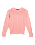 Textured Crew Neck Button Detail Jumper